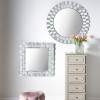 Mirrored Glass Tile Round Wall Mirror