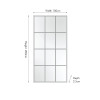 Dark Grey Metal 12 Section Floor Mirror