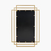 Gold Metal Art Deco Rectangular Wall Mirror