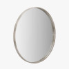 Grey Oak Wood Veener Slim Frame Round Mirror Large