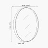 Grey Oak Wood Veener Slim Frame Round Mirror Large