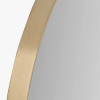 Brushed Gold Metal Slim Frame Round Wall Mirror Large