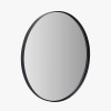 Black Metal Slim Frame Round Wall Mirror Medium