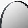 Black Metal Slim Frame Oval Wall Mirror