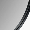 Black Metal Slim Frame Oval Wall Mirror