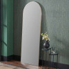 Brushed Gold Metal Slim Frame Arch Floor Mirror