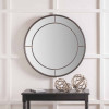 Antique Bronze Metal Round Wall Mirror