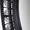 Black Bamboo Frame Round Wall Mirror