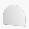 Brushed Gold Metal Slim Frame Wide Arch Wall Mirror