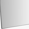 Brushed Silver Metal Slim Frame Wide Arch Wall Mirror