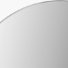 Brushed Silver Metal Slim Frame Wide Arch Wall Mirror