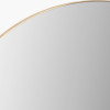 Brushed Gold Metal Slim Frame Tall Arch Wall Mirror