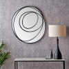 Black Metal Swirl Wall Mirror