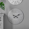 Stone Grey Wood Round Wall Clock