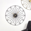 Black Metal Geo Design Round Wall Clock