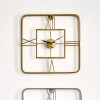 Gold Metal Double Framed Square Wall Clock