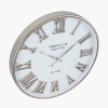 Silver Metal and White Face Round Wall Clock