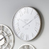 Silver Metal and White Face Round Wall Clock