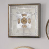 Antique Gold Wood and Mirror Working Cog Square Wall Clock