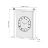 Gold Metal and Glass Floating Clock Face Square Table Clock