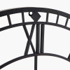 Black Metal Round Wall Clock Large