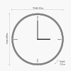 White Marble Effect Wood Veneer Round Wall Clock