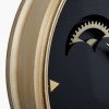 Black and Champagne Metal Working Cog Wall Clock