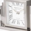 Silver Metal Art Deco Table Clock