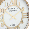 Gold Metal and White Face Round Wall Clock