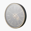 Black and Champagne Gold Wood Working Cog Wall Clock