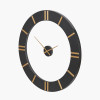 Black and Gold 2 Piece Open Wall Clock