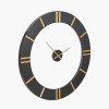 Black and Gold 2 Piece Open Wall Clock