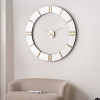 Mirror and Gold 2 Piece Open Wall Clock