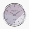 Silver Metal Printed Face Wall Clock