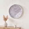 Silver Metal Printed Face Wall Clock