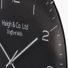 Black and Silver Dome Glass Wall Clock