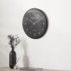 Black and Silver Dome Glass Wall Clock