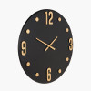 Black and Gold Metal Retro Wall Clock