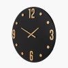 Black and Gold Metal Retro Wall Clock