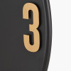 Black and Gold Metal Retro Wall Clock