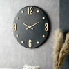 Black and Gold Metal Retro Wall Clock