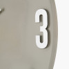 Cool Grey and Silver Metal Retro Wall Clock