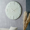 Cool Grey and Silver Metal Retro Wall Clock