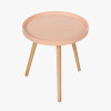 Halston Apricot Wood Veneer and Natural Pine Wood Side Table