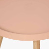 Halston Apricot Wood Veneer and Natural Pine Wood Side Table