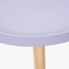 Halston Lilac Wood Veneer and Natural Pine Wood Side Table