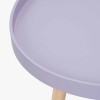 Halston Lilac Wood Veneer and Natural Pine Wood Side Table