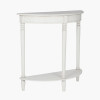 Heritage Elizabeth White Pine Wood Half Moon Console Table