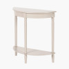 Heritage Putty Pine Wood Half Moon Console Table