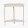 Heritage Putty Pine Wood Half Moon Console Table